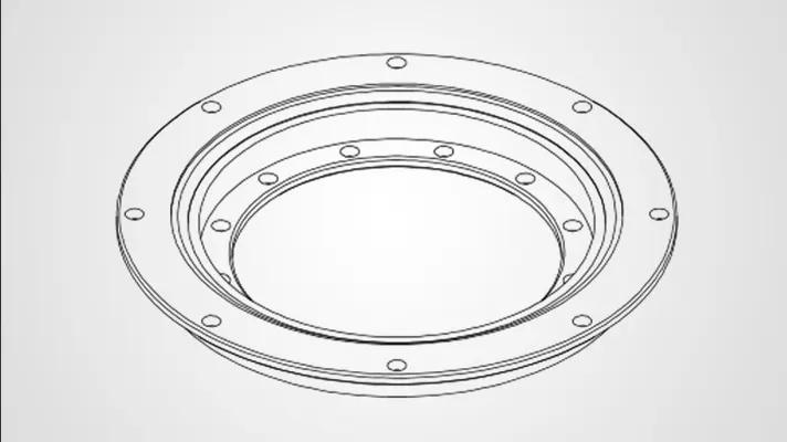 ZZ-RK6-16P1Z No gear flange type slewing bearing
